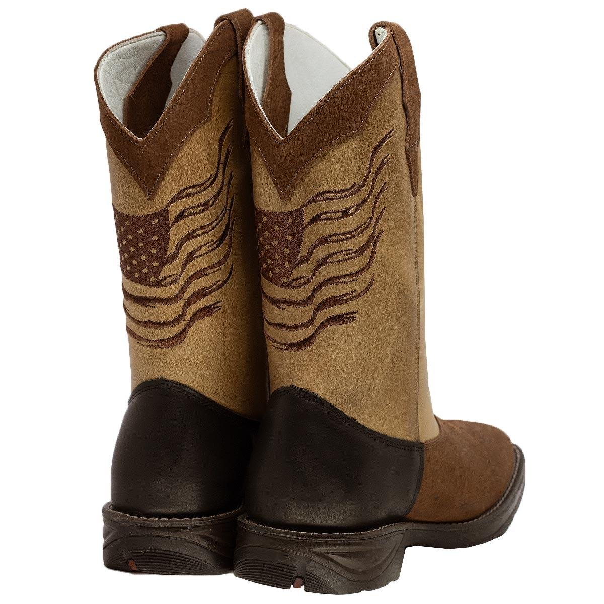 Bota Texana Masculina Big Bull Boots 900-Stats Marrom Marrom 4