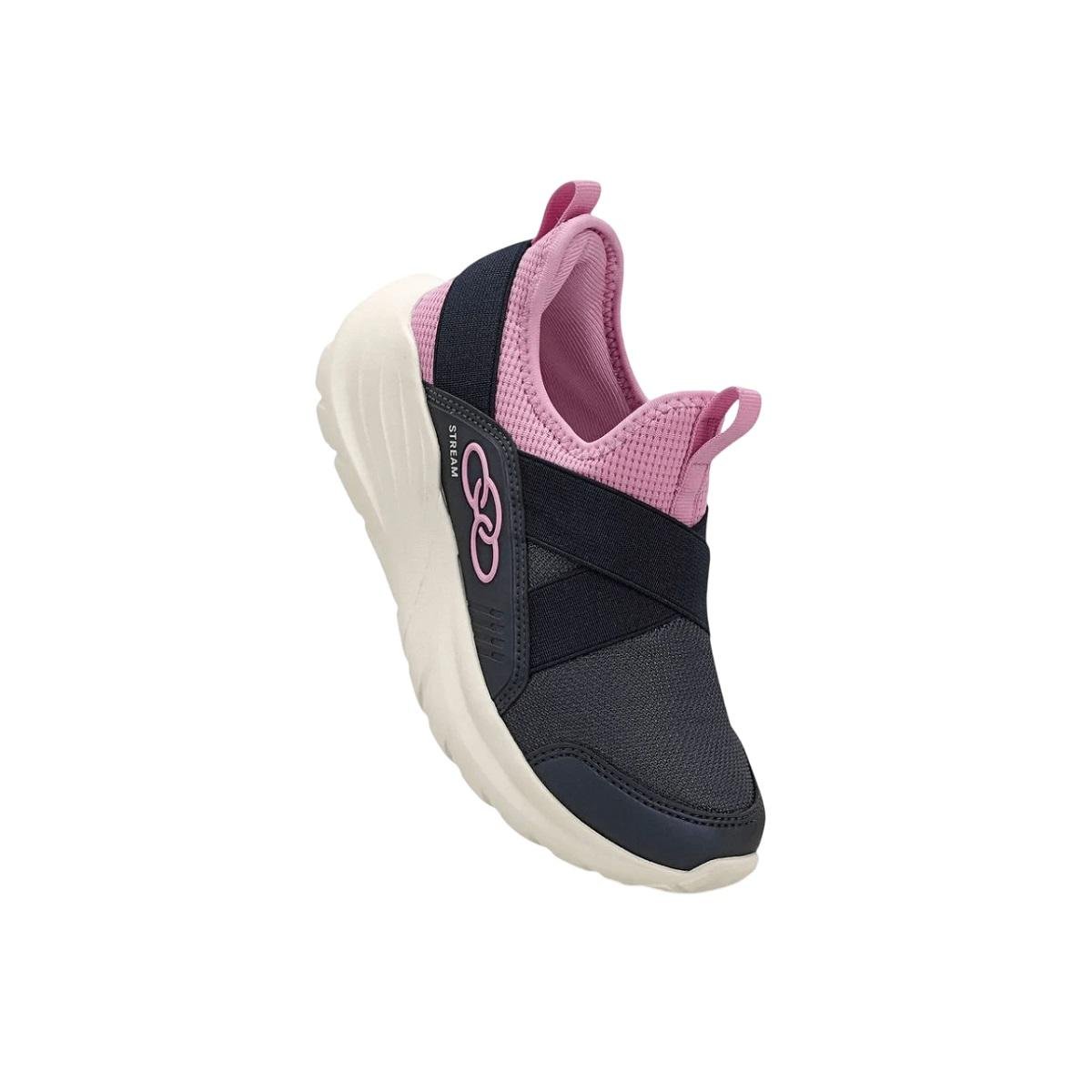 Tênis Slip On Infantil Menina Olympikus Stream Marinho Azul Marinho/Rosa 3