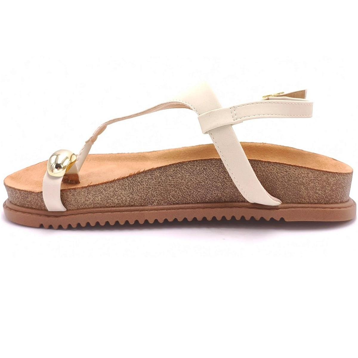 Sandália Rasteira Papete Feminina Beira Rio 8524.109 Offwhite Branco 2