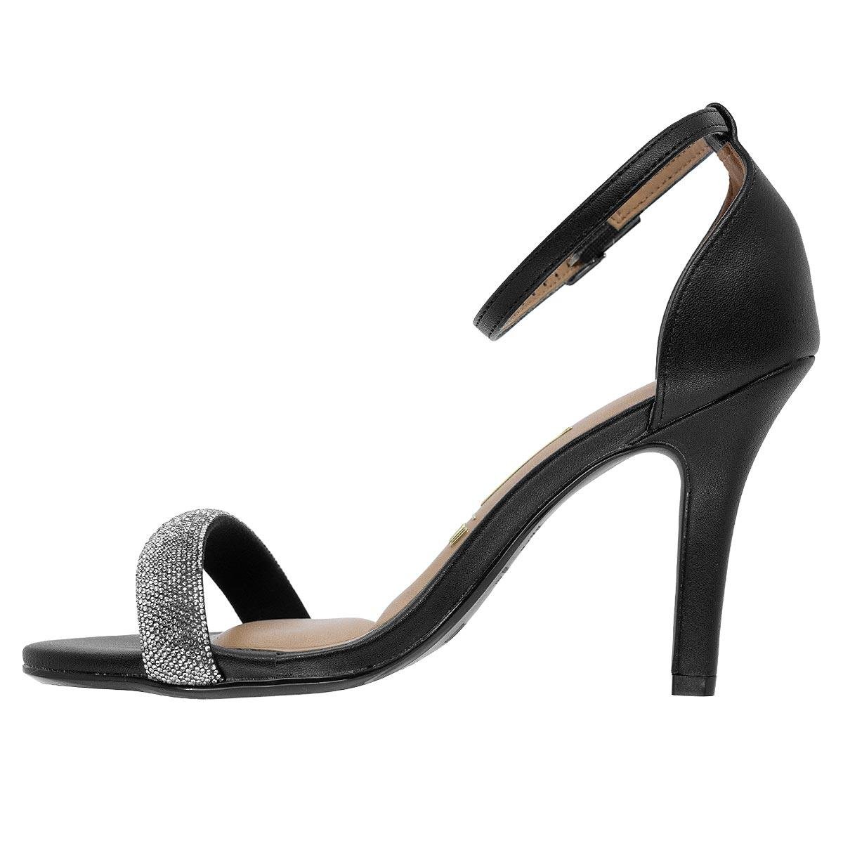 Sandália Salto Alto Feminina Vizzano 6249 Preta Preto 2