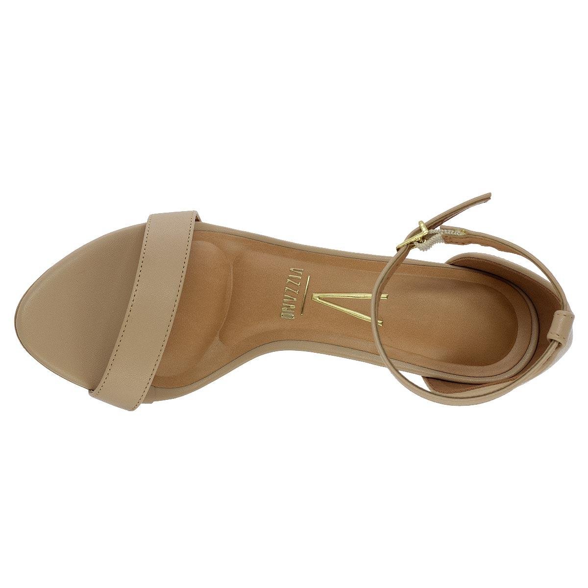 Sandália Salto Alto Feminina Vizzano 6249 Bege Bege 3