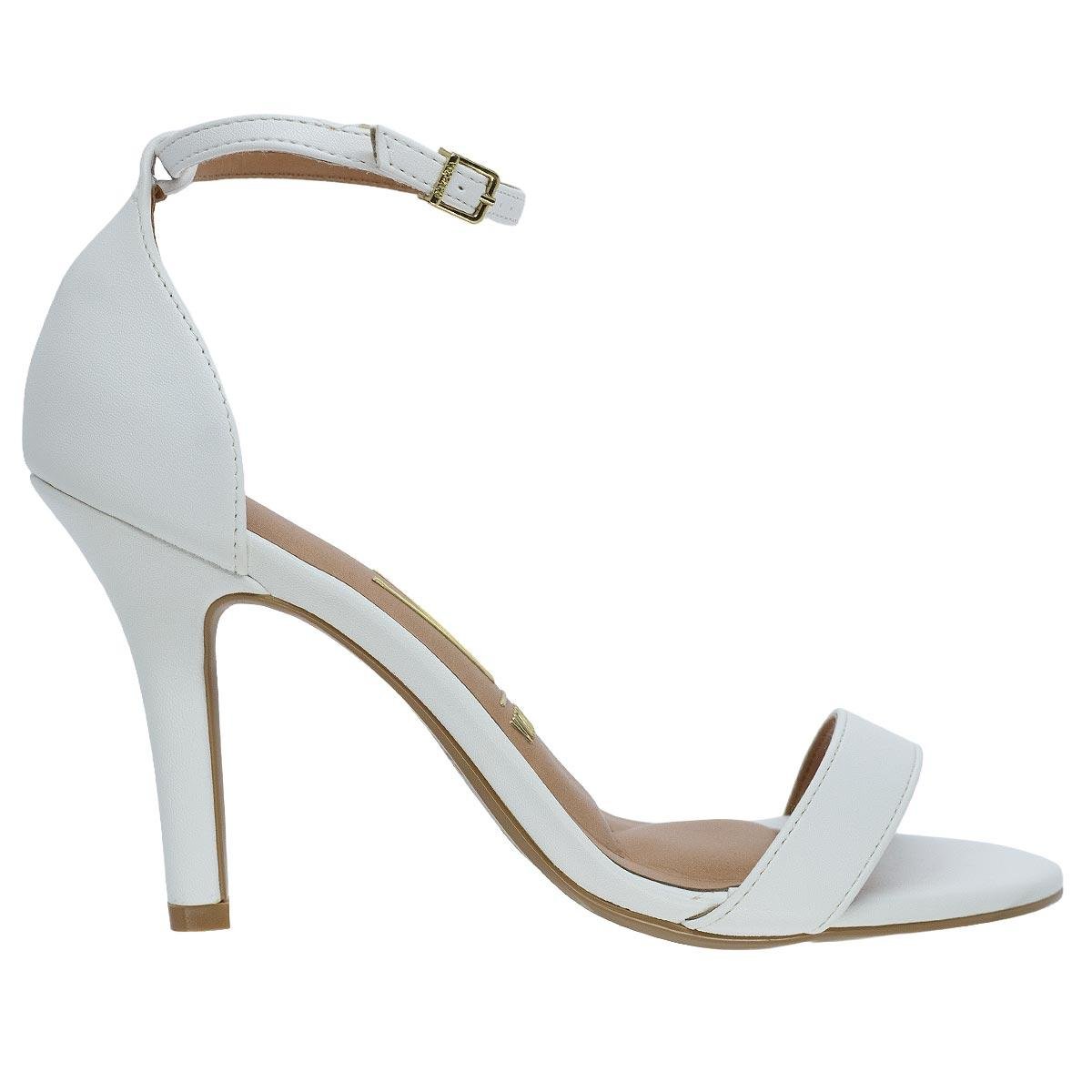 Sandália Salto Alto Feminina Vizzano 6249 Branco
