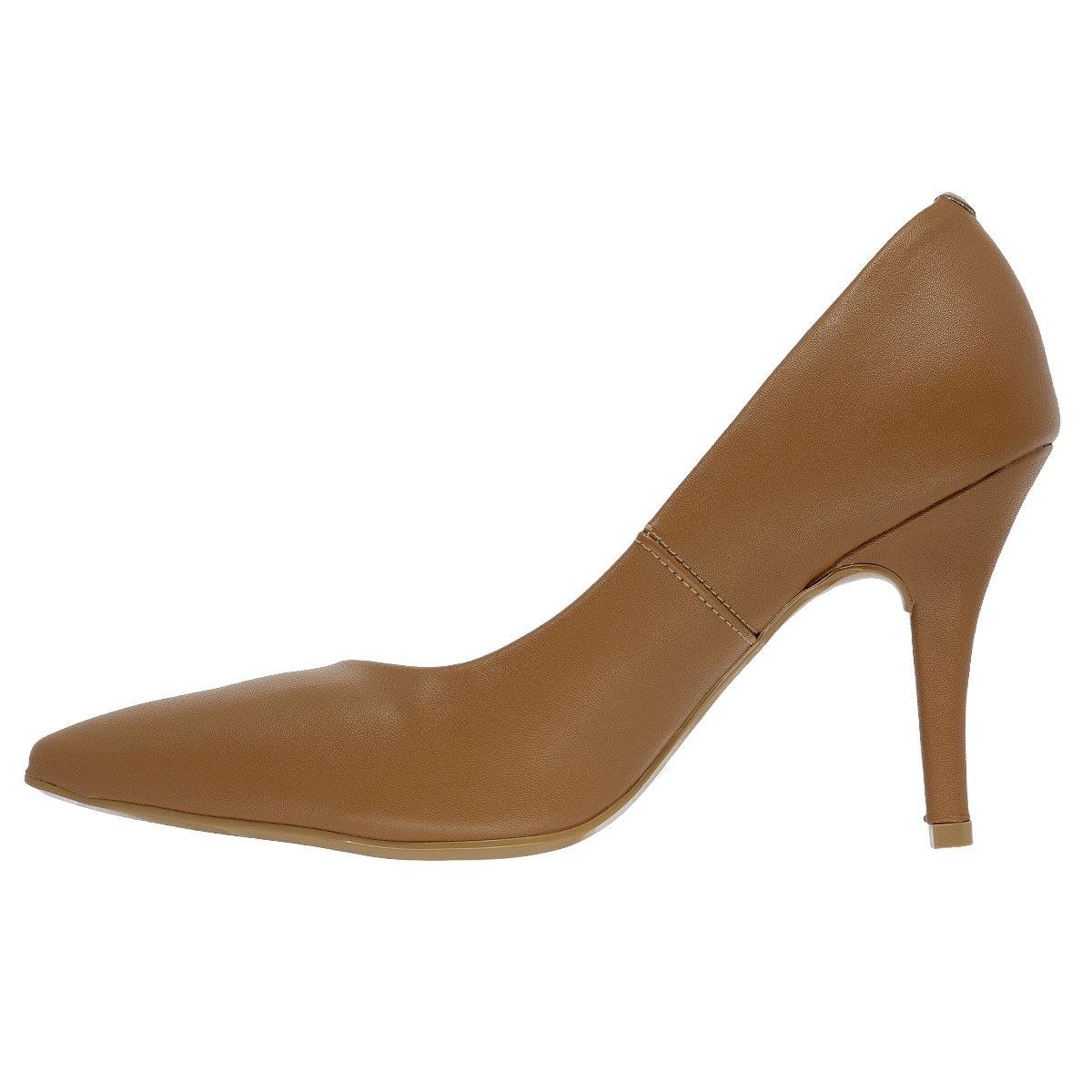Sapato Scarpin Feminino Vizzano 1184 Camel Marrom 2