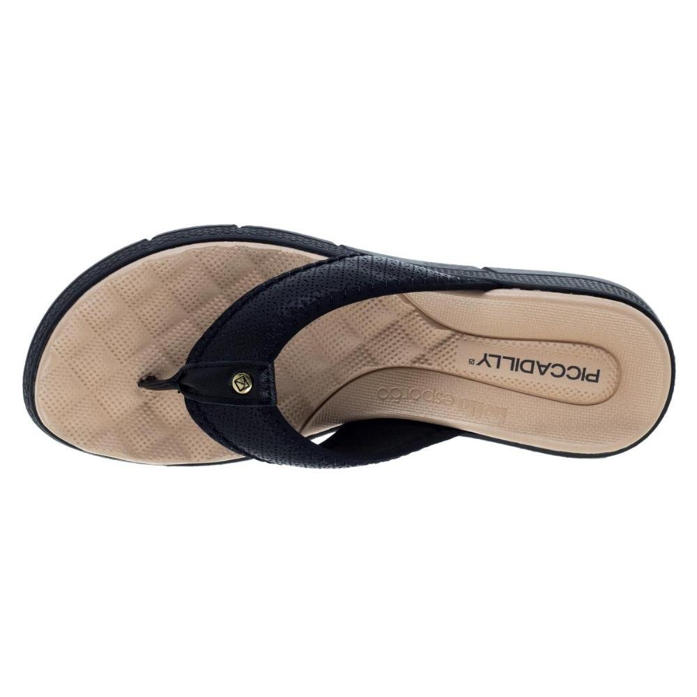 Tamanco Salto Flatform Baixo Piccadilly 571009 Preto Preto 3