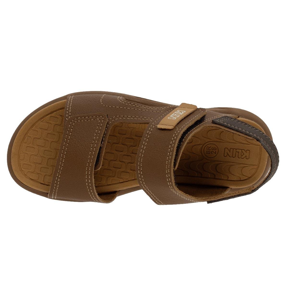 Sandália Infantil Menino Klin 129176000 Marrom Marrom 3