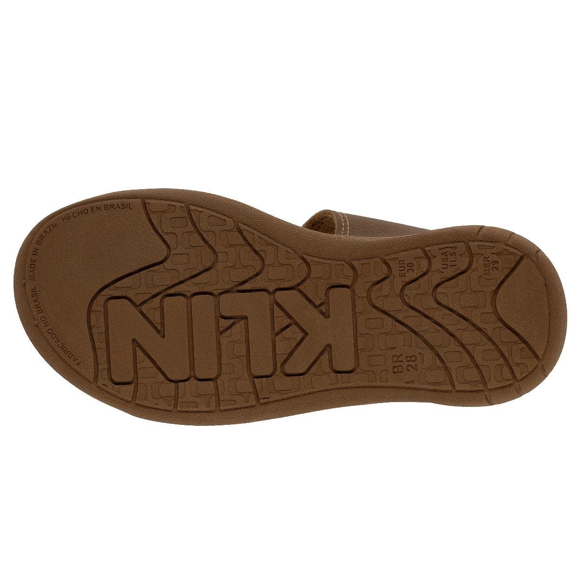 Sandália Infantil Menino Klin 129176000 Marrom Marrom 4