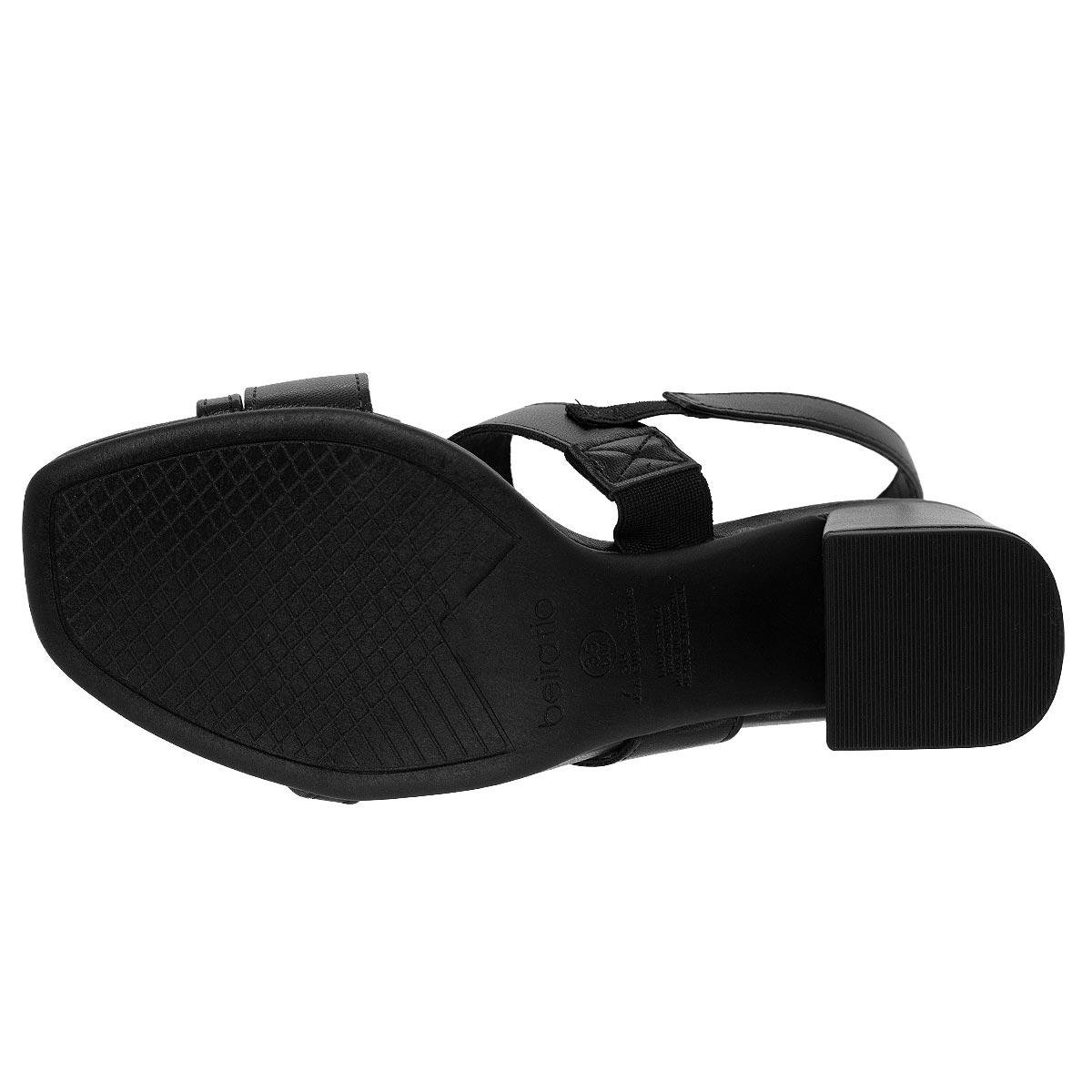 Sandália Salto Médio Bloco Feminina Beira Rio 8436.243 Preta Preto 4