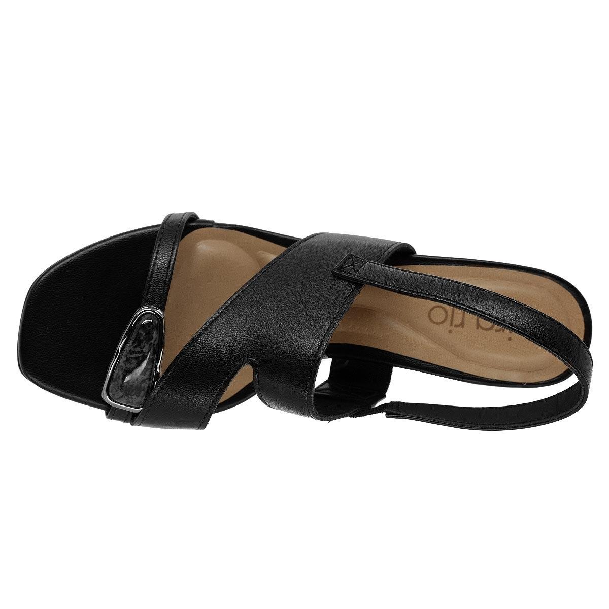 Sandália Salto Médio Bloco Feminina Beira Rio 8436.243 Preta Preto 3