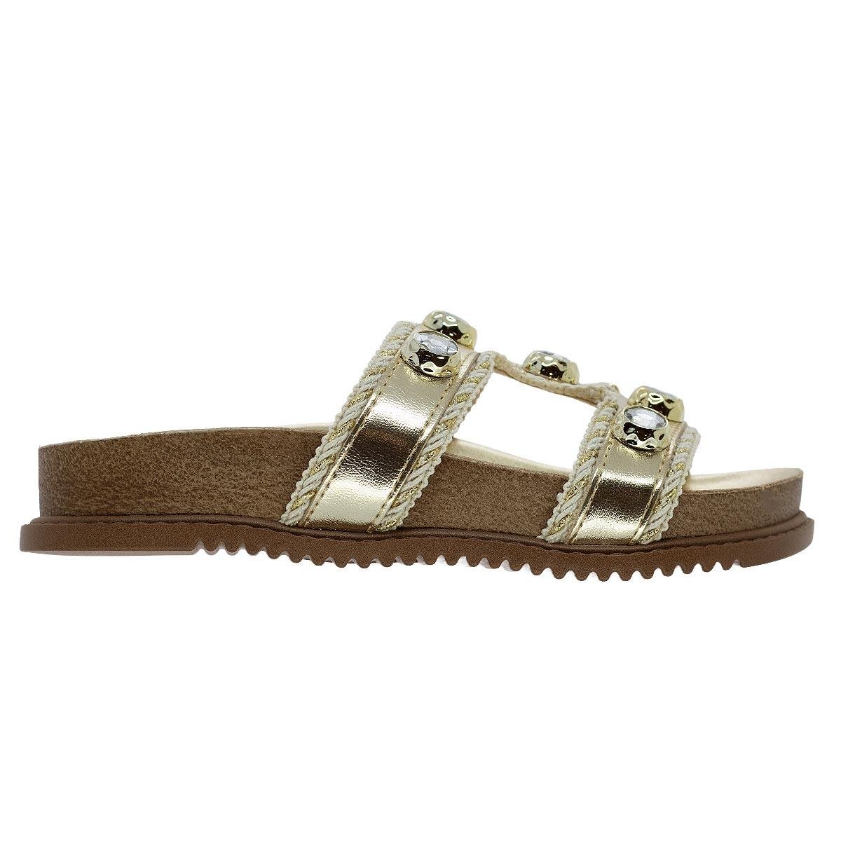 Tamanco Feminina Beira Rio 8523.119 Dourado