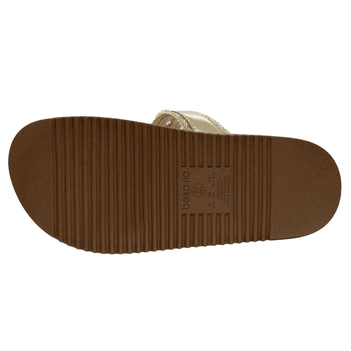 Tamanco Feminina Beira Rio 8523.119 Dourado Dourado 4