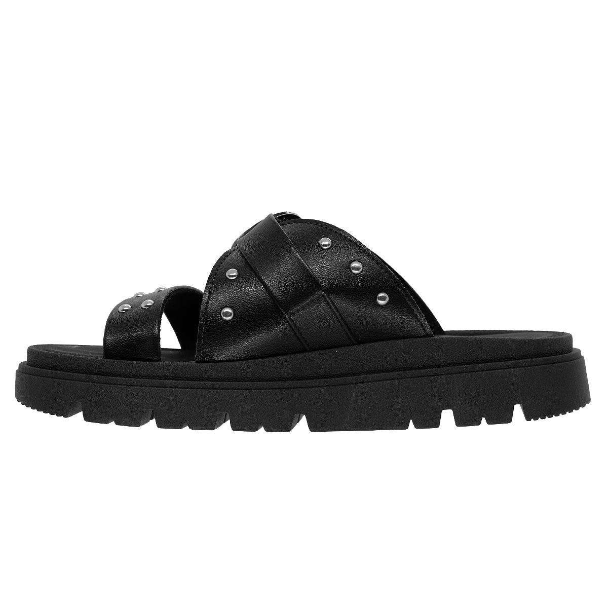 Tamanco Feminino Papete Moleca 5504.103 Preto Preto 2