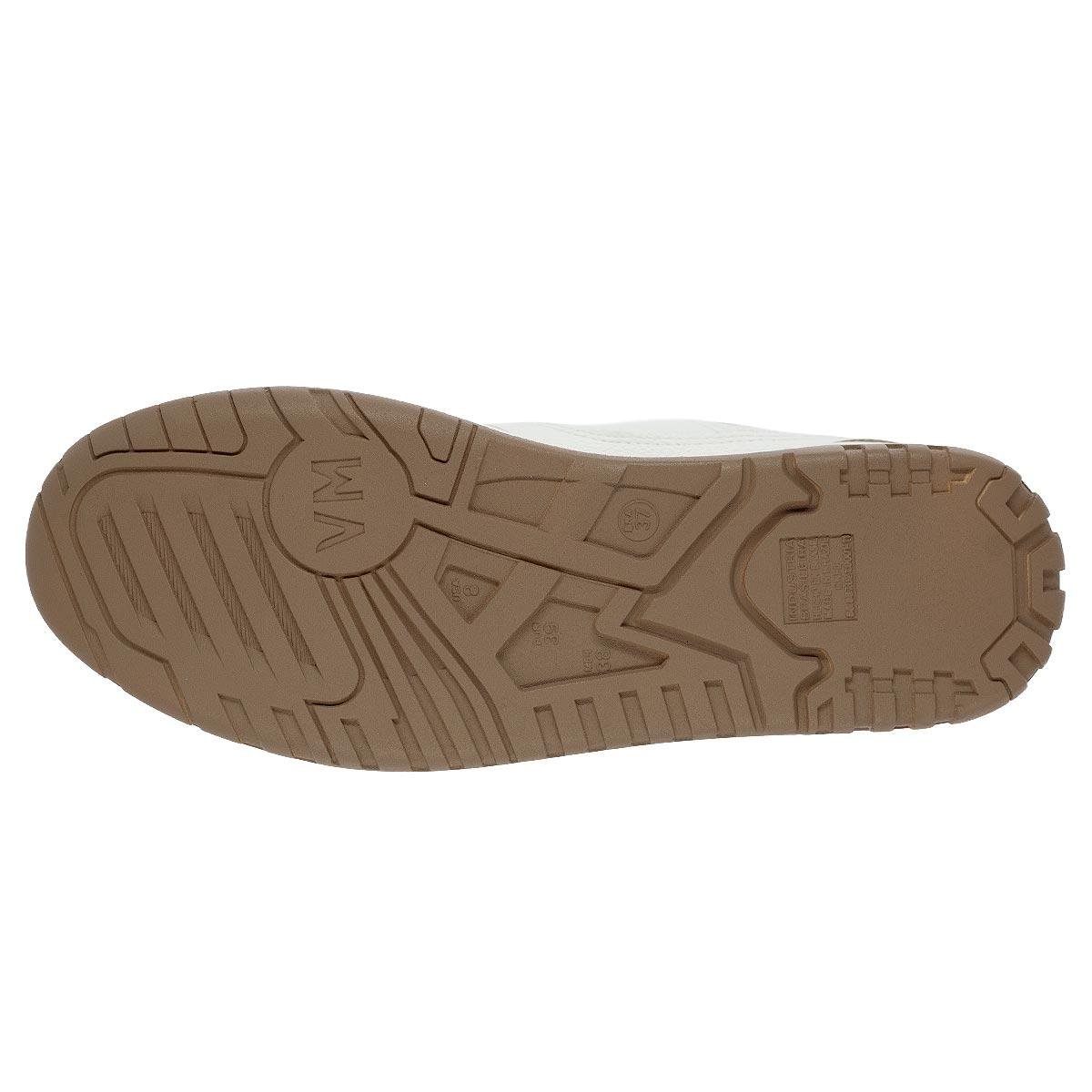 Tênis Casual Feminino Via Marte 042-036-19 Branco Branco/Marrom 4