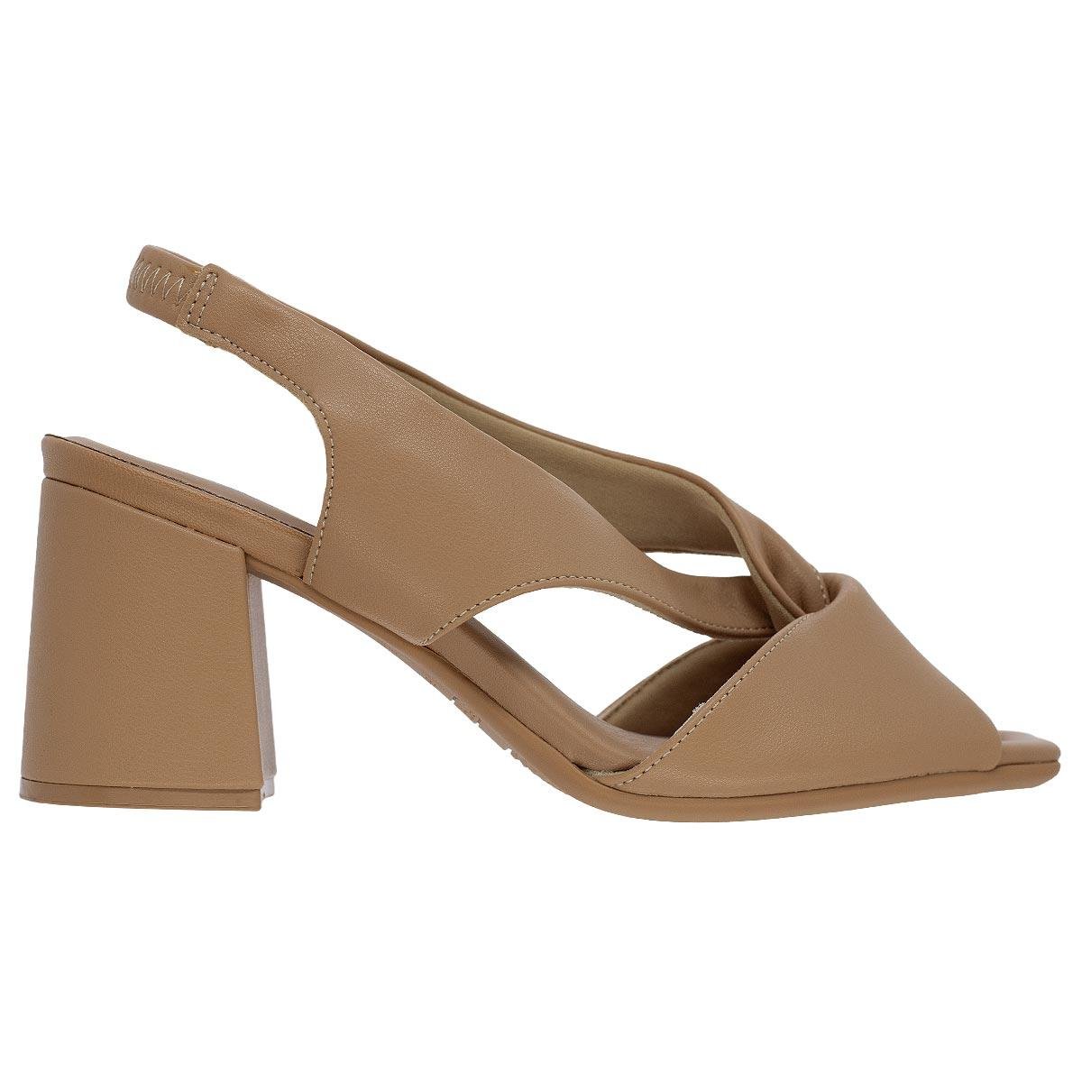 Sandália Salto Médio Feminina Piccadilly 626010-32 Bege