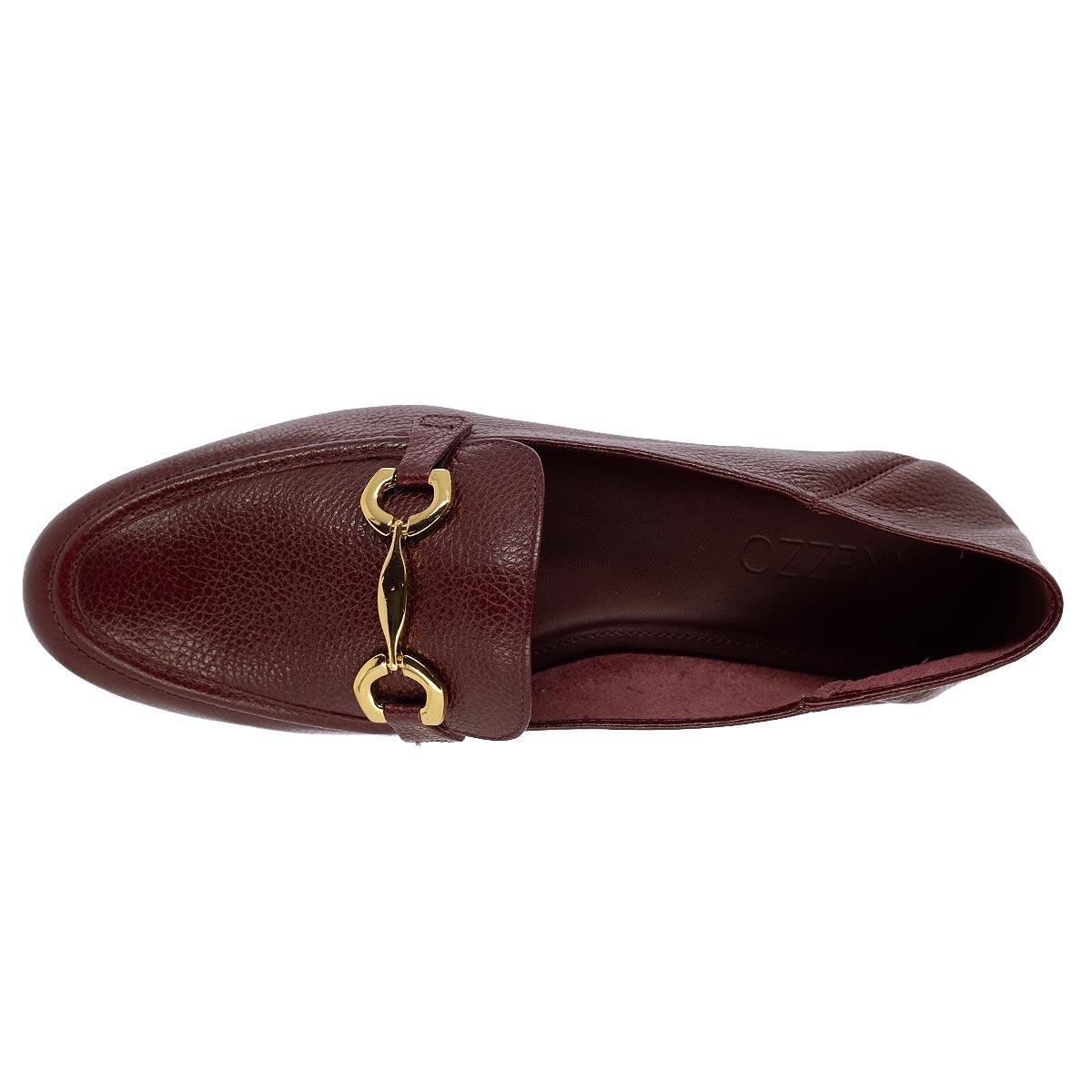 Mocassim Feminino Arezzo 12030 Vinho Vinho 3