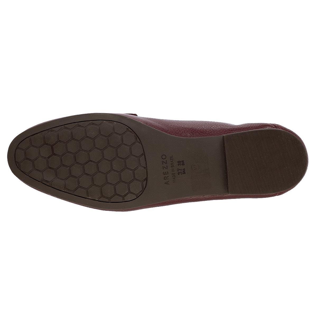 Mocassim Feminino Arezzo 12030 Vinho Vinho 4