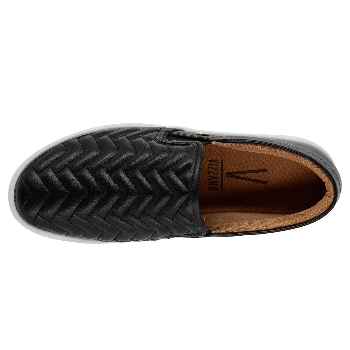 Tênis Casual Slip On Feminino Vizzano 1214.1010 Preto Preto 3