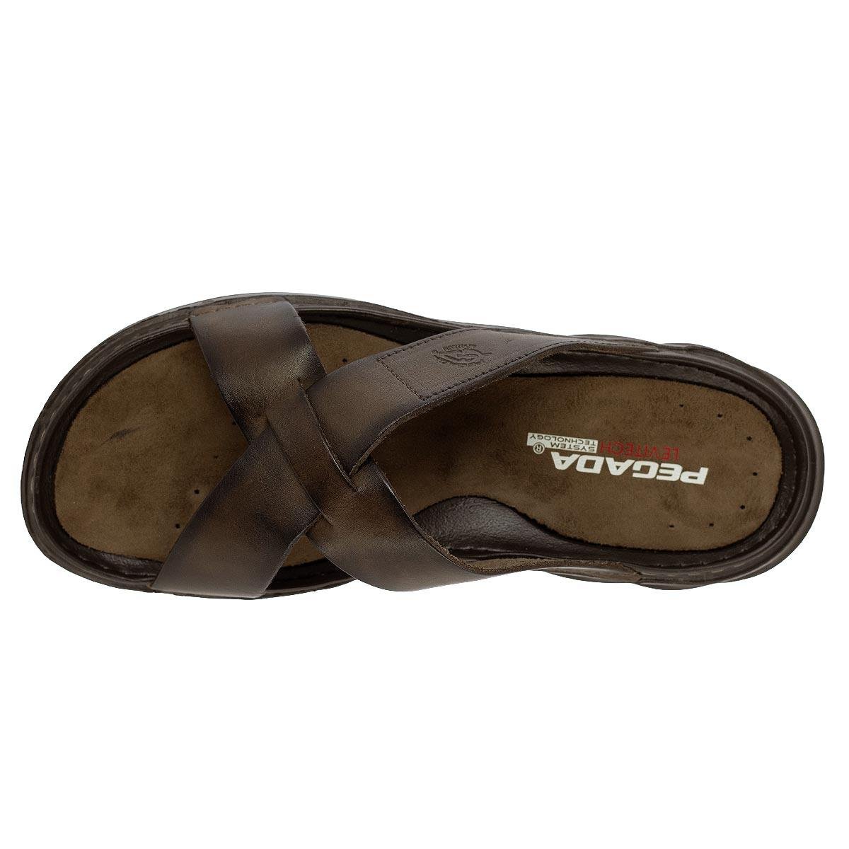 Chinelo Masculina Pegada 134102 Marrom Marrom 4