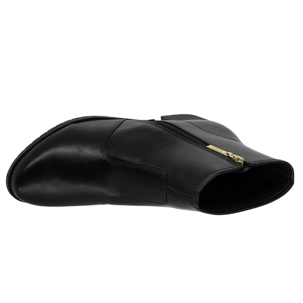 Bota Cano Curto Feminina Moleca 5346.107 Preta Preto 3