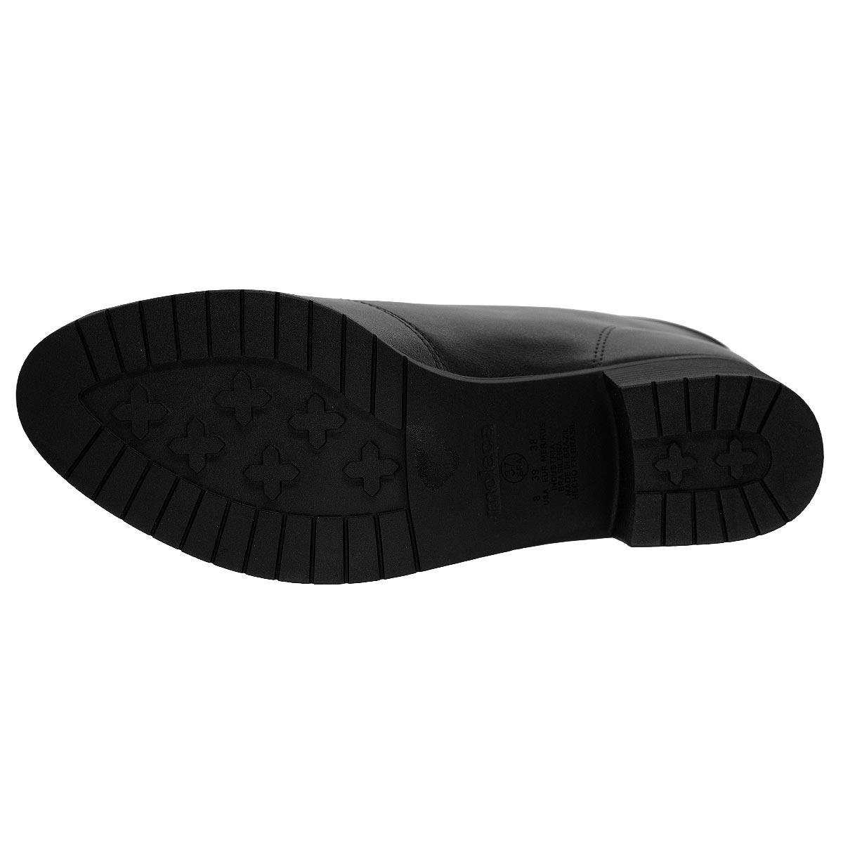 Bota Cano Curto Feminina Moleca 5346.107 Preta Preto 4