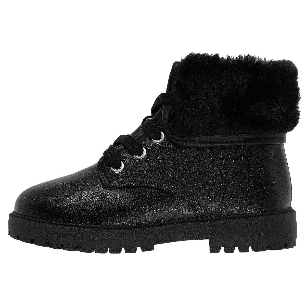 Bota Coturno Infantil Menina Molekinha 2126.524 Preto Preto 2
