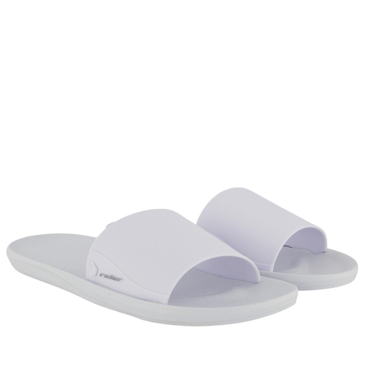 Chinelo Slide Masculino Rider Feel 12491 Branco Branco 3