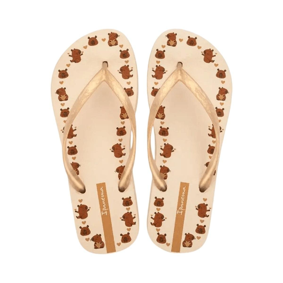 Chinelo Feminino Ipanema Capivara Day Bege