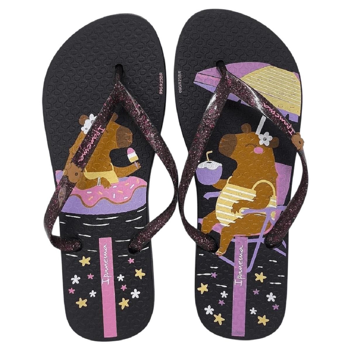 Chinelo Feminino Ipanema Capivara Hype Preto