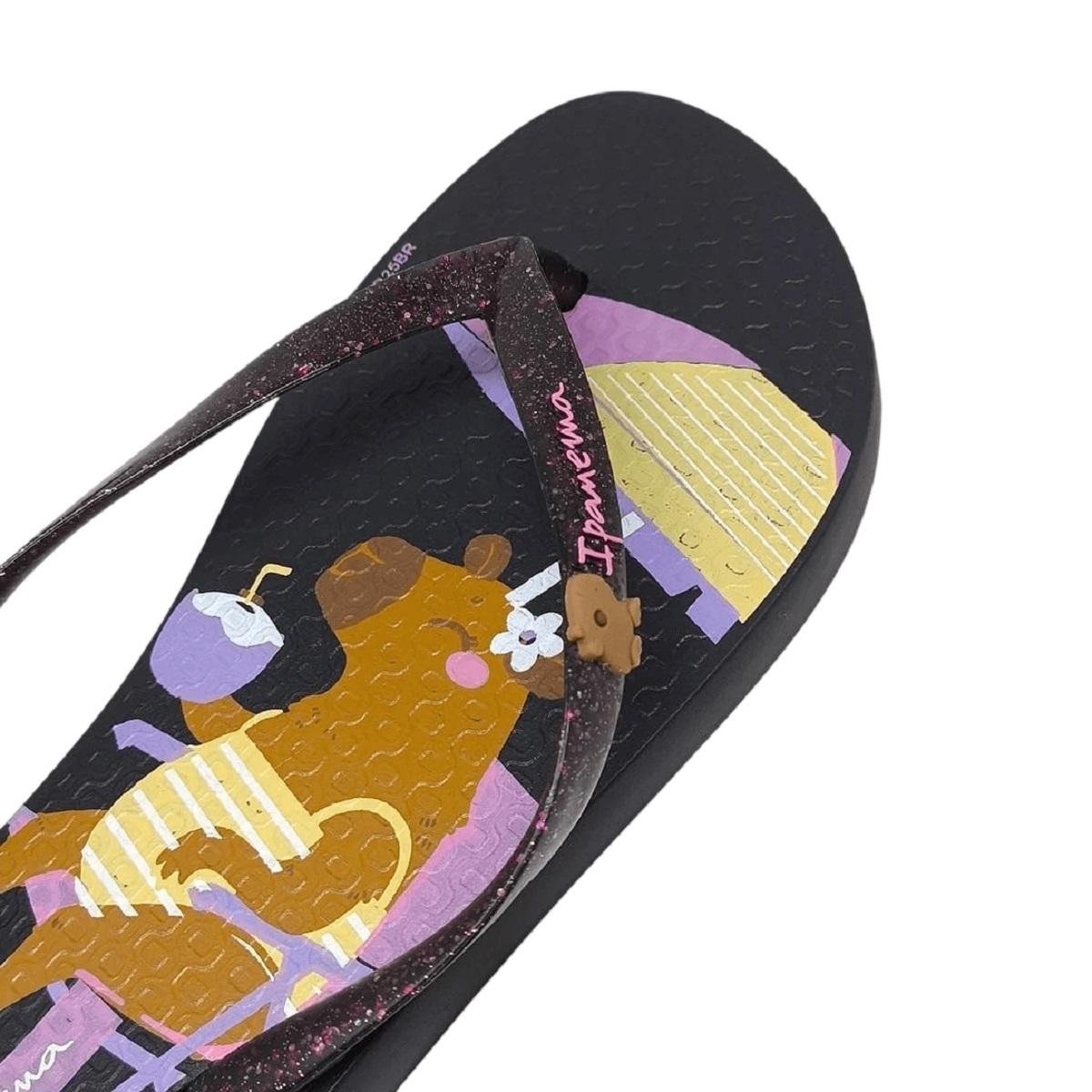 Chinelo Feminino Ipanema Capivara Hype Preto Preto 3