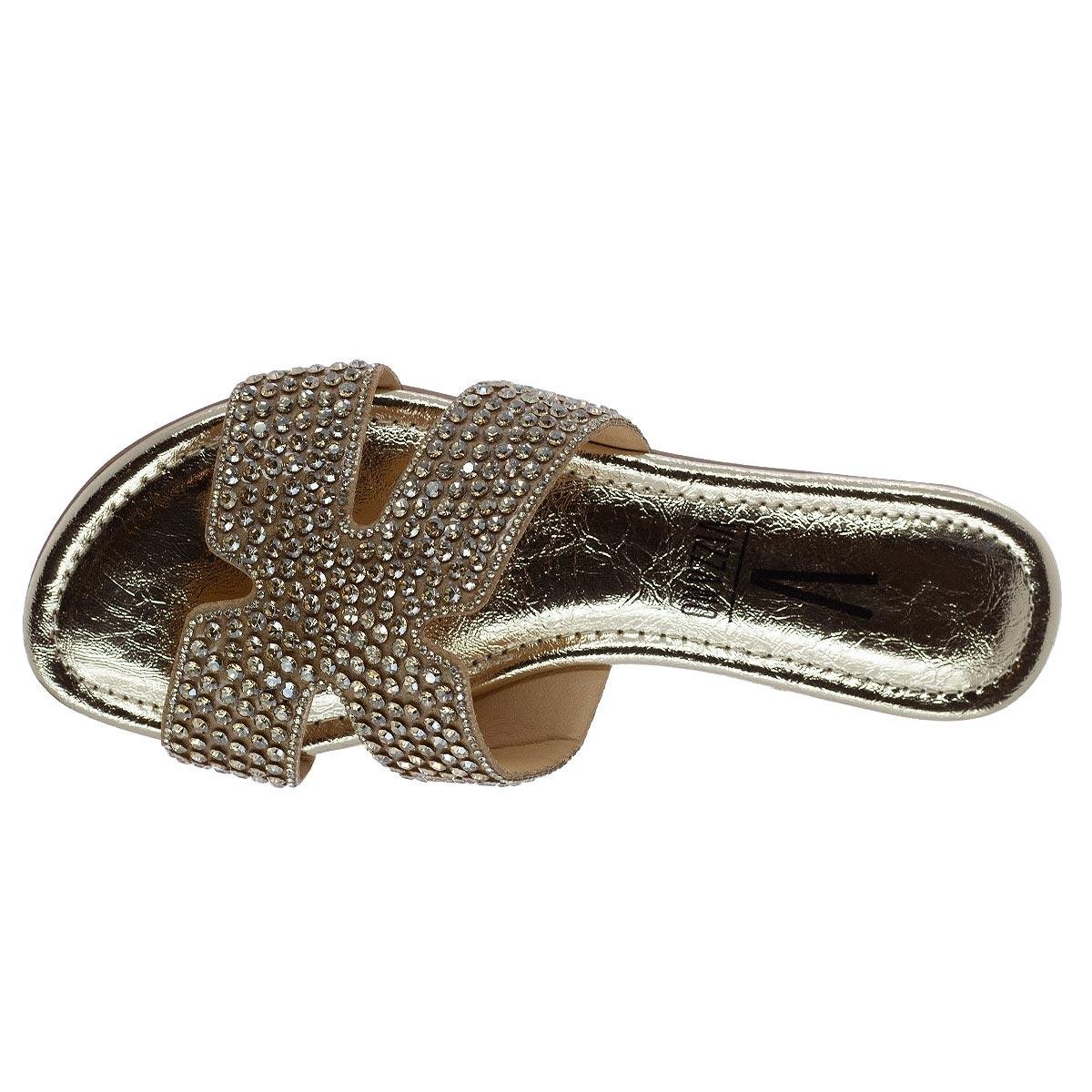 Rasteira Feminina Vizzano 6371.1105 Dourado Dourado 3