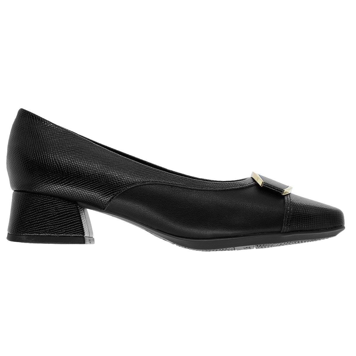 Sapato Salto Baixo Feminino Piccadilly 160114-3 Preto