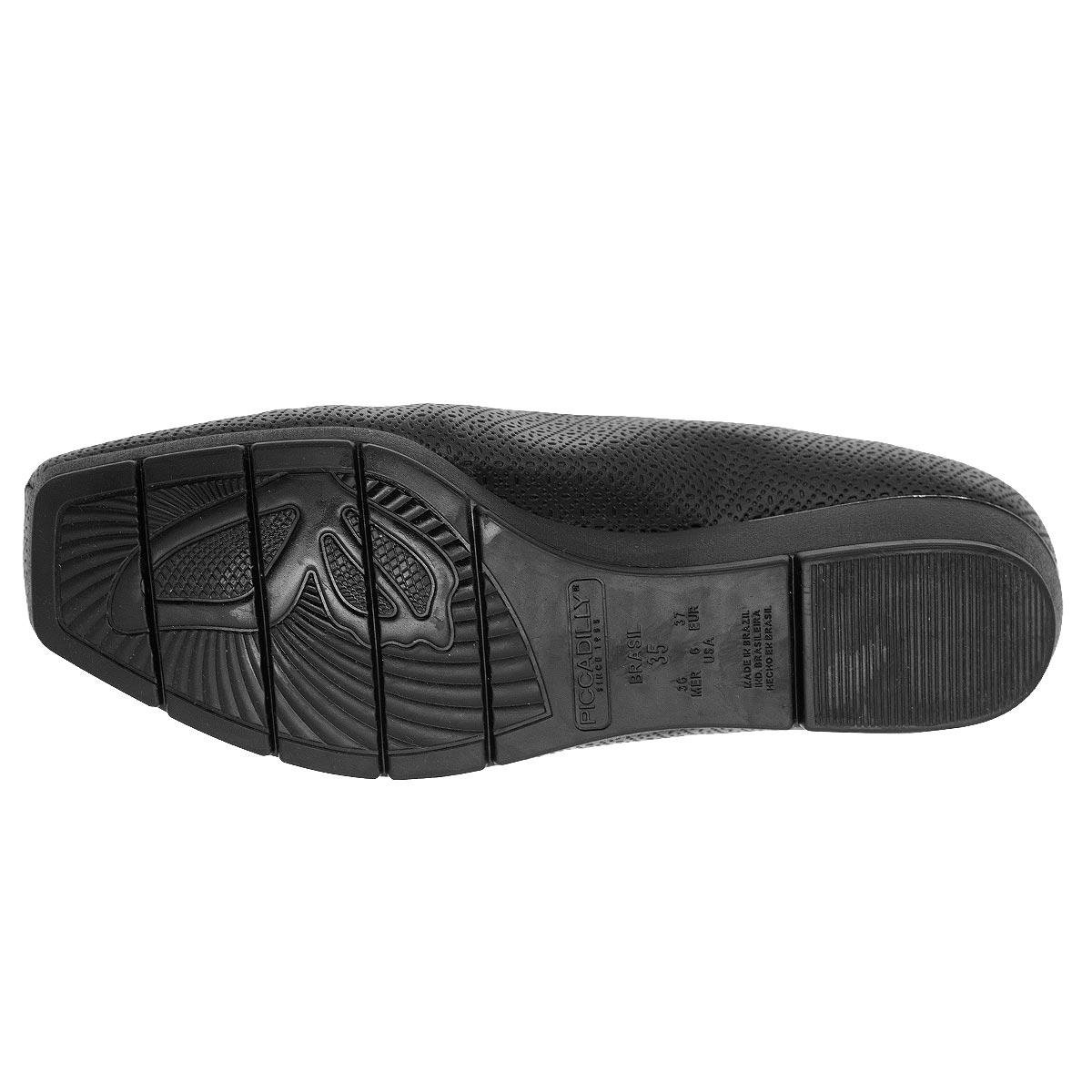 Sapato Joanete Feminino Piccadilly Maxi 147191-77 Preto Preto 4