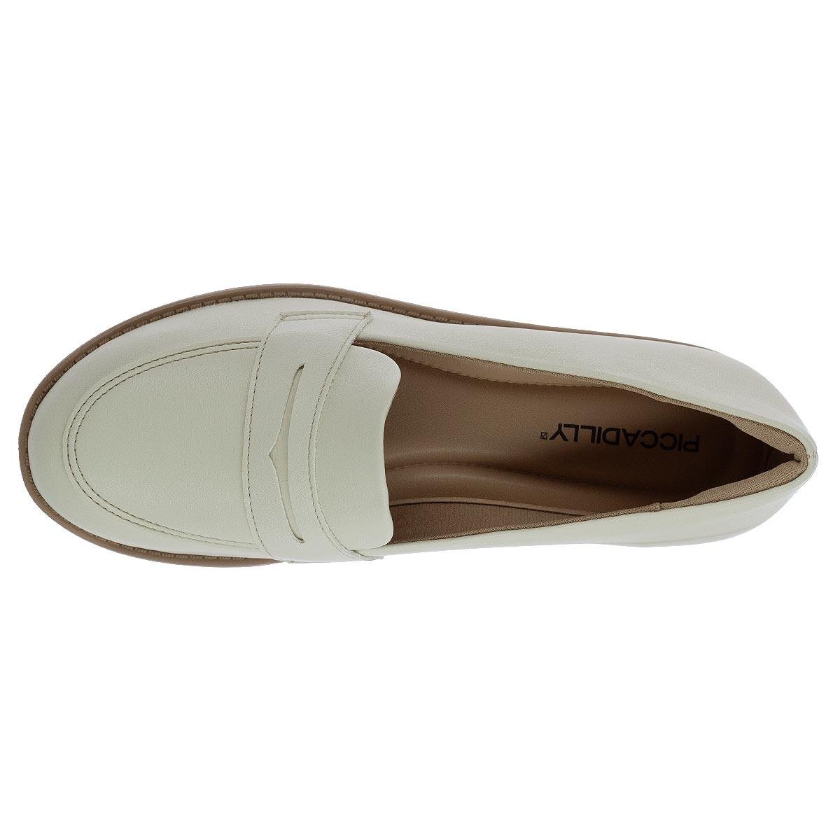 Mocassim Feminino Piccadilly 653023-12 Offwhite Branco 3