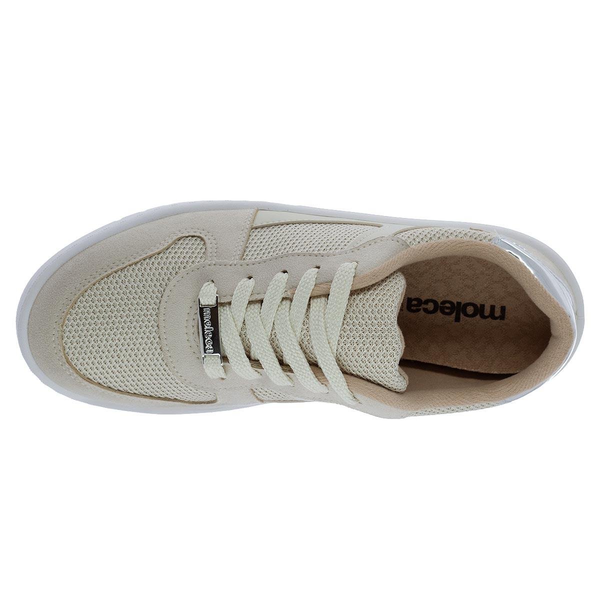 Tênis Casual Feminino Moleca 5791.110 Offwhite Off White 3