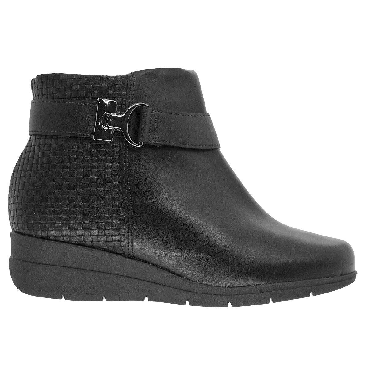 Bota Anabela Cano Curto Feminina Modare 7085.104 Preta