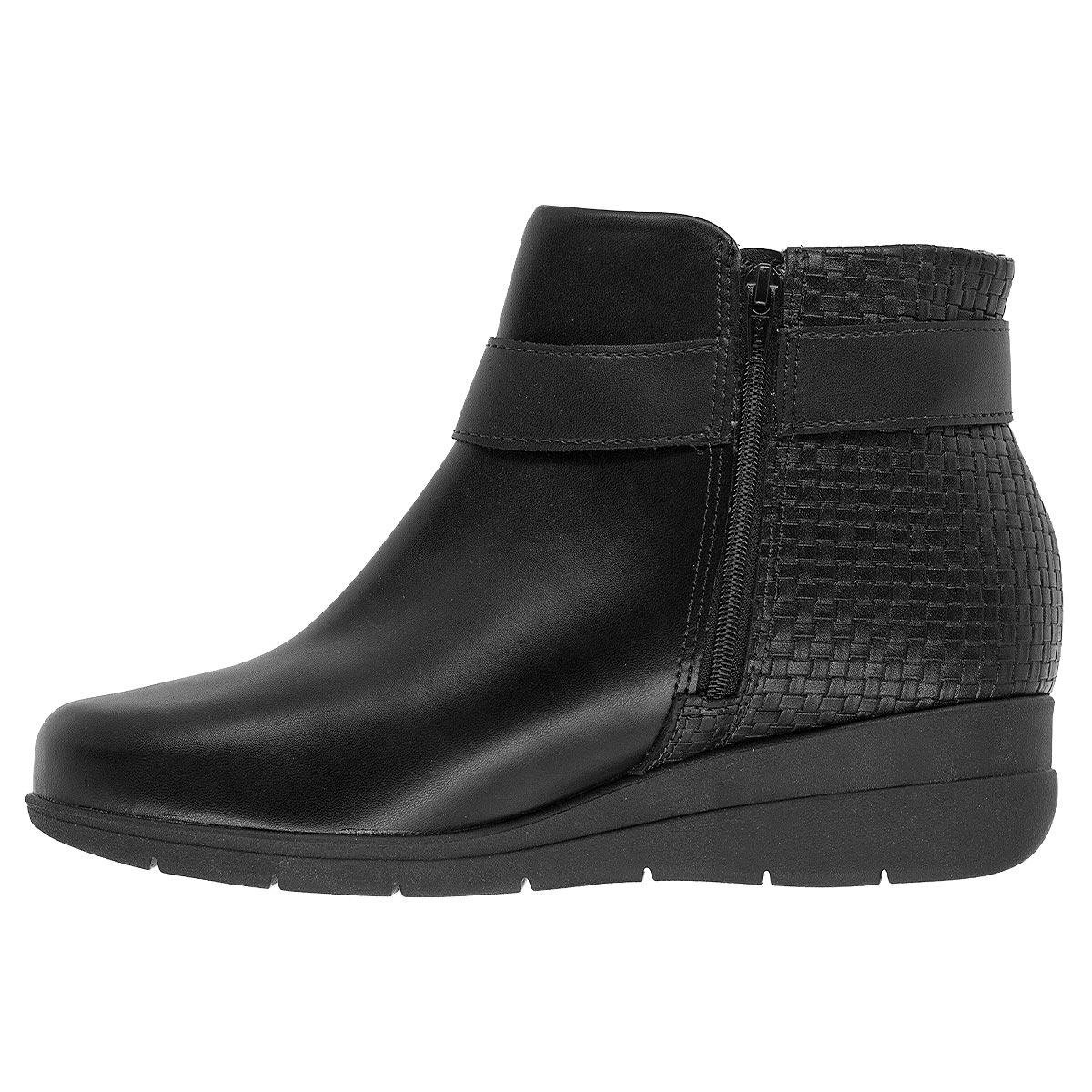 Bota Anabela Cano Curto Feminina Modare 7085.104 Preta Preto 2
