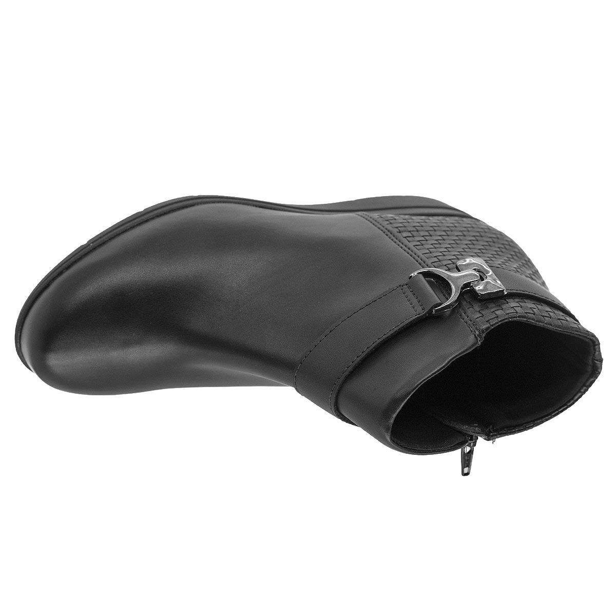 Bota Anabela Cano Curto Feminina Modare 7085.104 Preta Preto 3