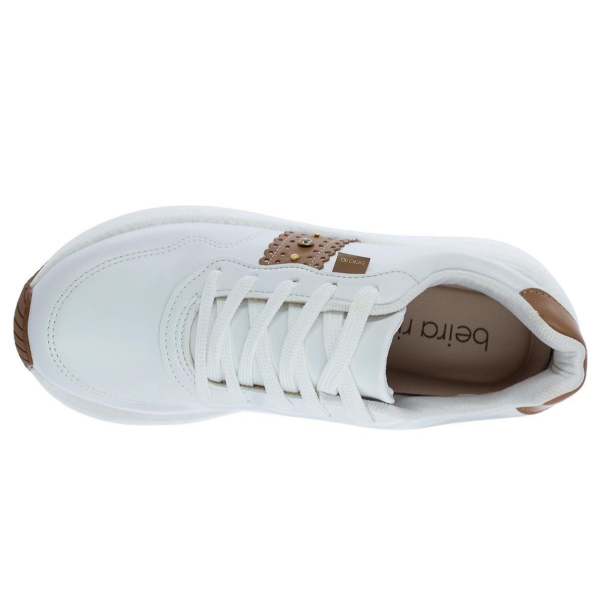 Tênis Casual Feminino Beira Rio 4327.106 Branco Branco 3