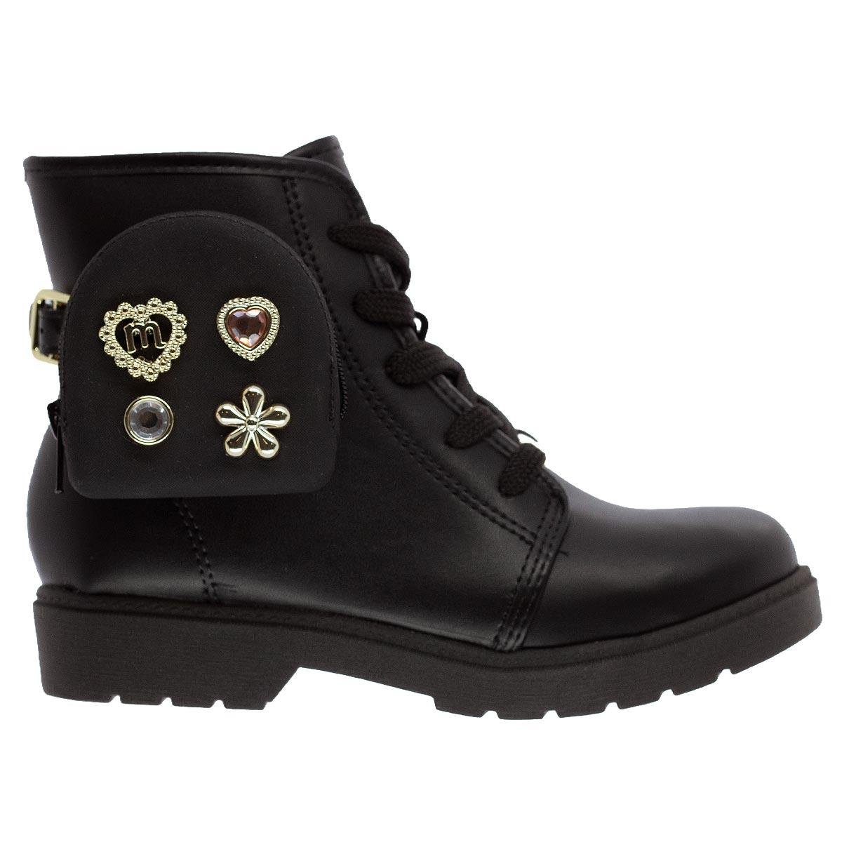 Coturno Infantil Menina Molekinha Porta Moedas 2164.144 Preto