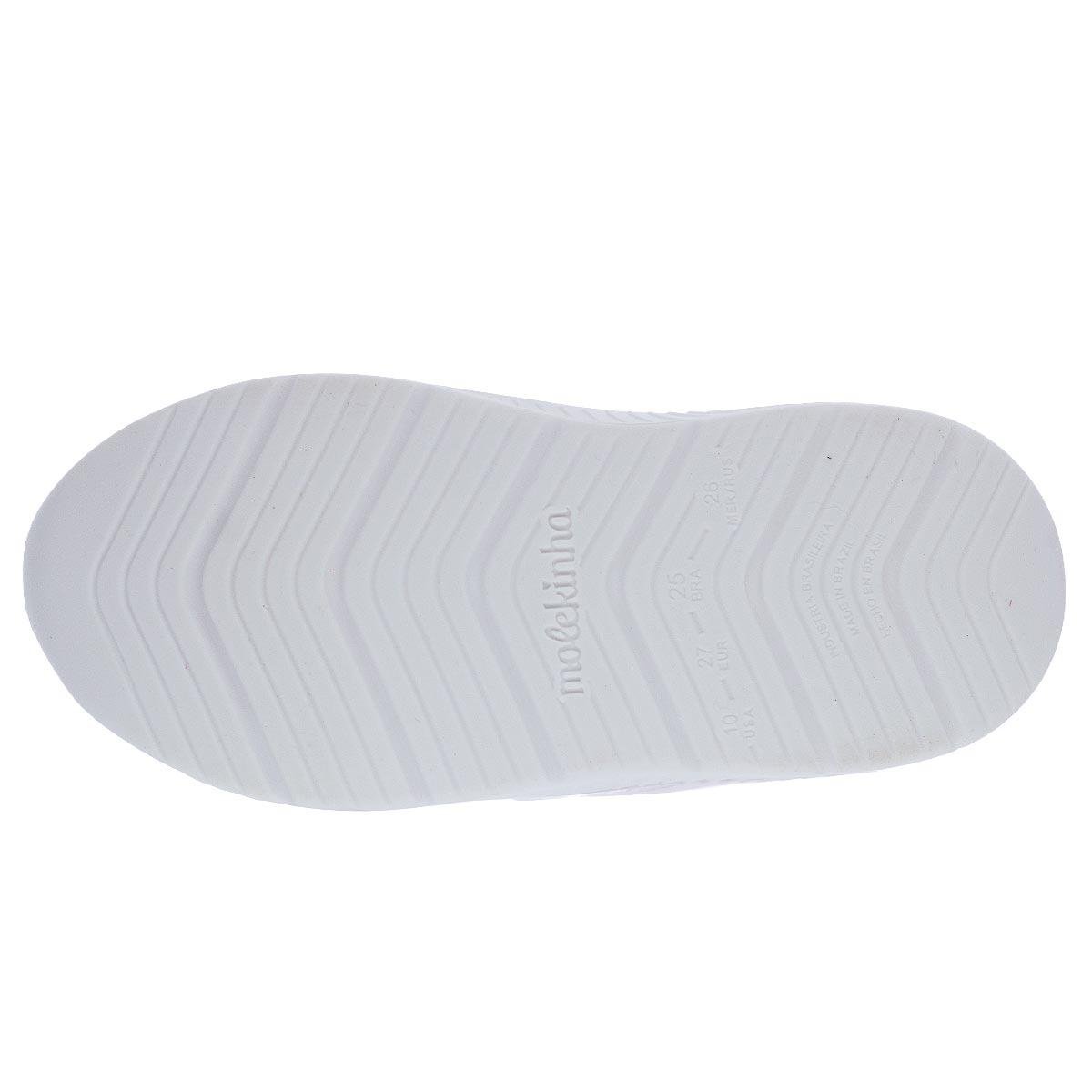 Tênis Infantil Menina Molekinha 2723.221 Branco Branco/Rosa 4
