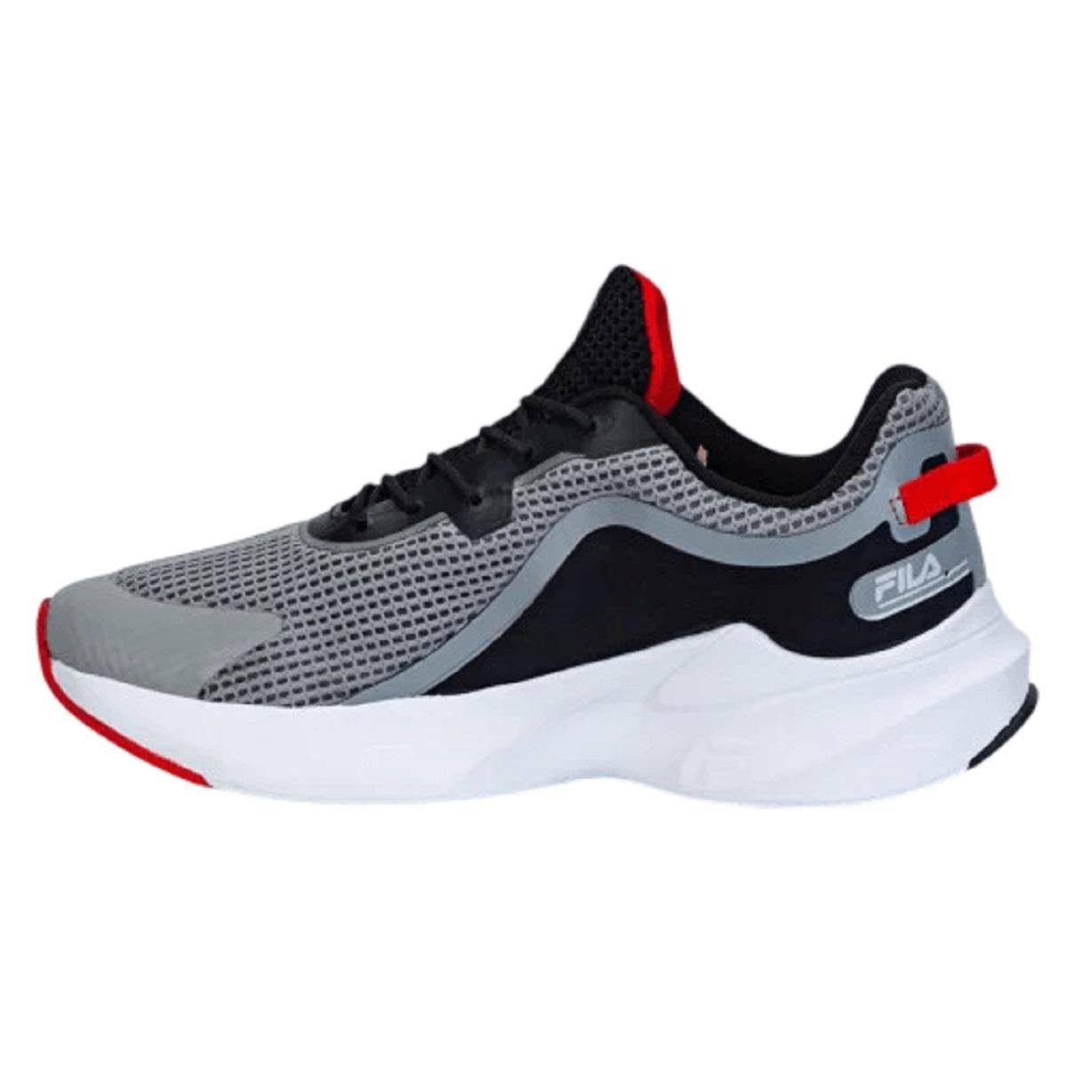 Tênis Esportivo Corrida Masculino Fila Recovery Cinza Cinza 2