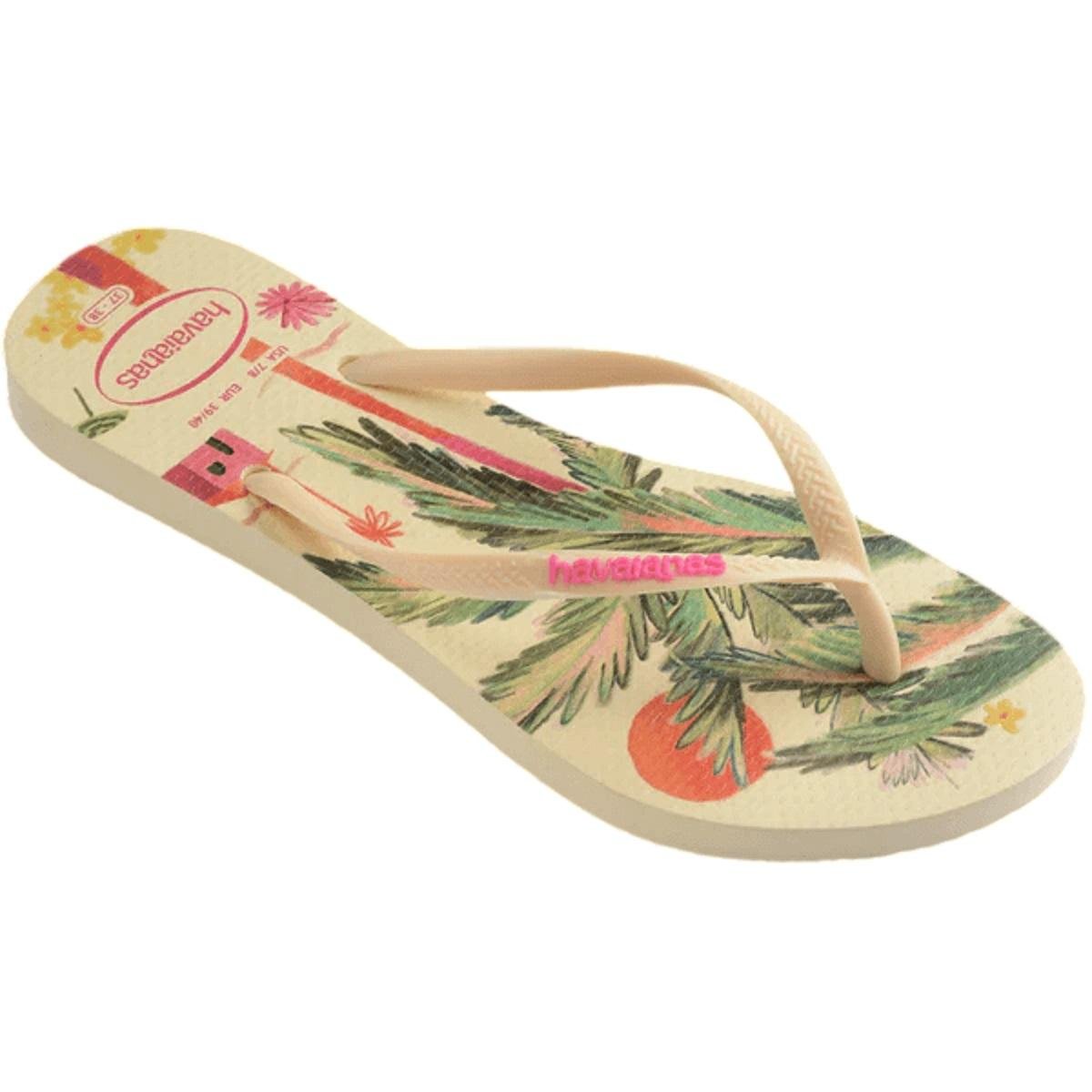 Chinelo feminino Havaianas Slim Summer Creme Branco 3