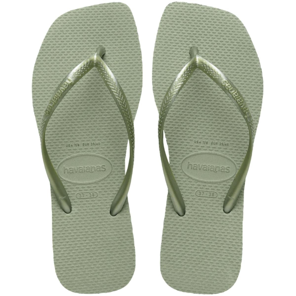 Chinelo Feminino Havaianas Slim Square 4148301 Verde