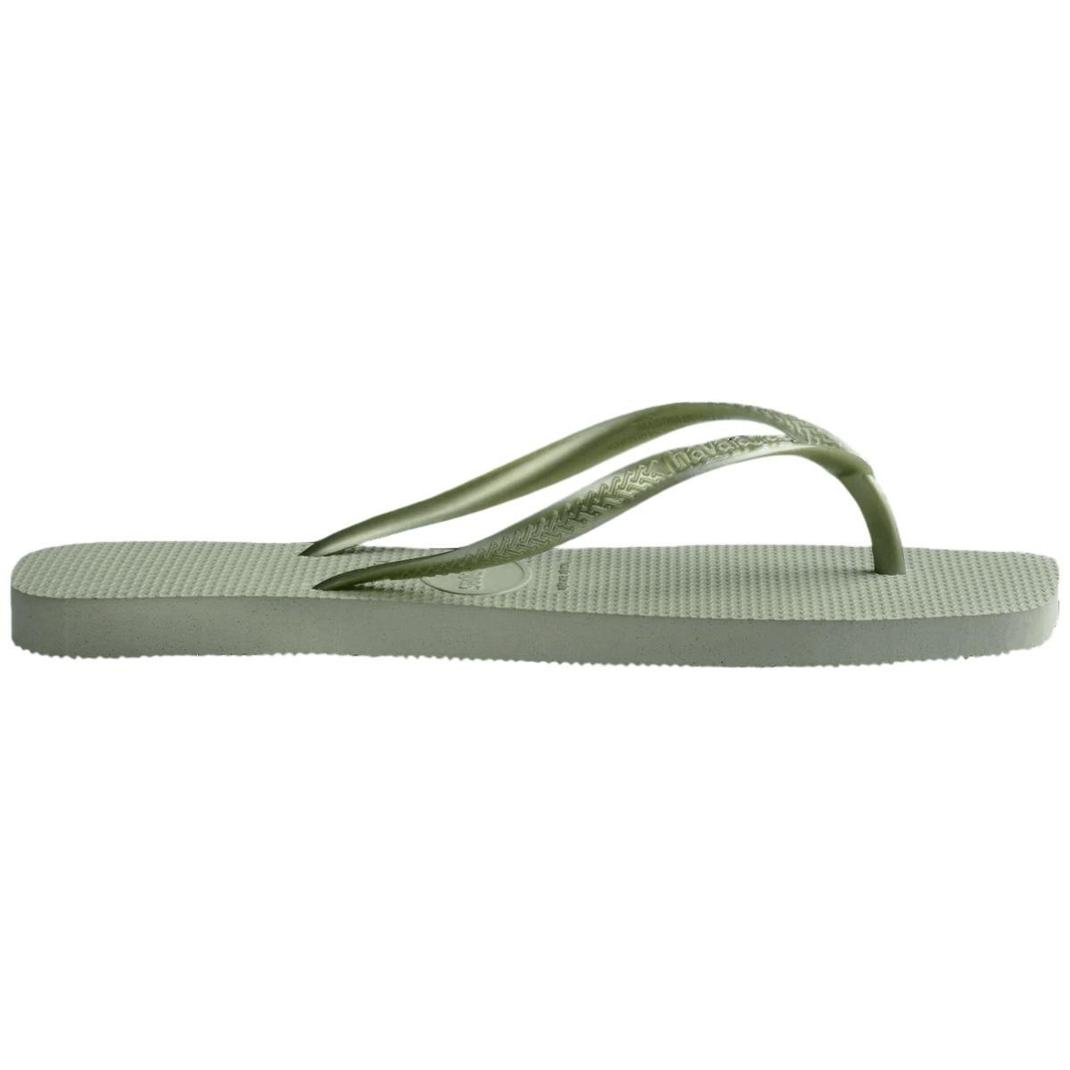 Chinelo Feminino Havaianas Slim Square 4148301 Verde Verde 2
