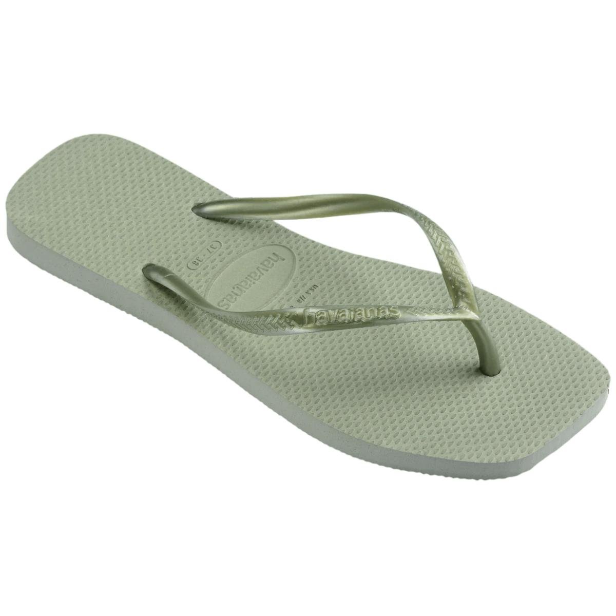 Chinelo Feminino Havaianas Slim Square 4148301 Verde Verde 3