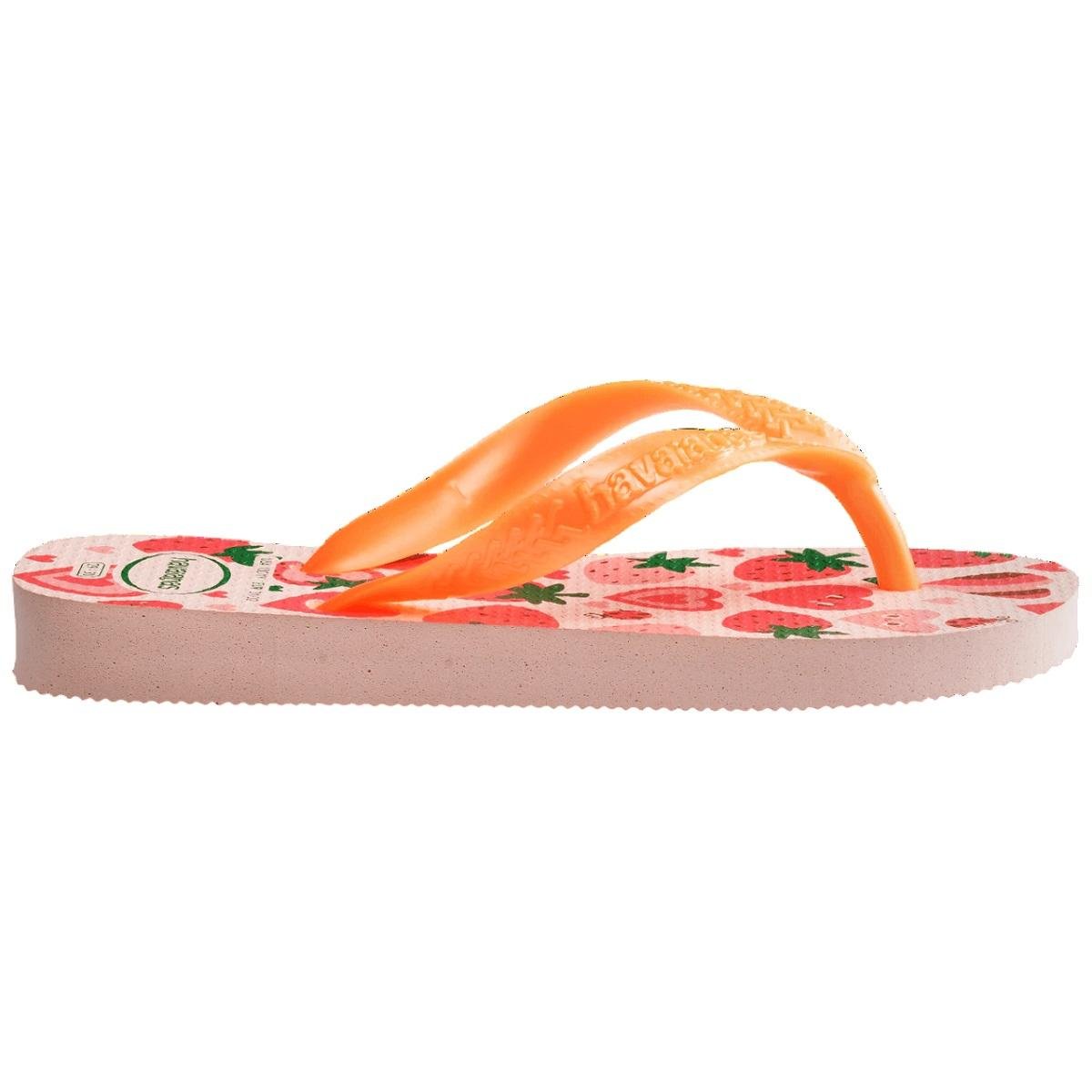 Chinelo Infantil Menina Havaianas Kids Flores 4000052 Rosa Rosa 2