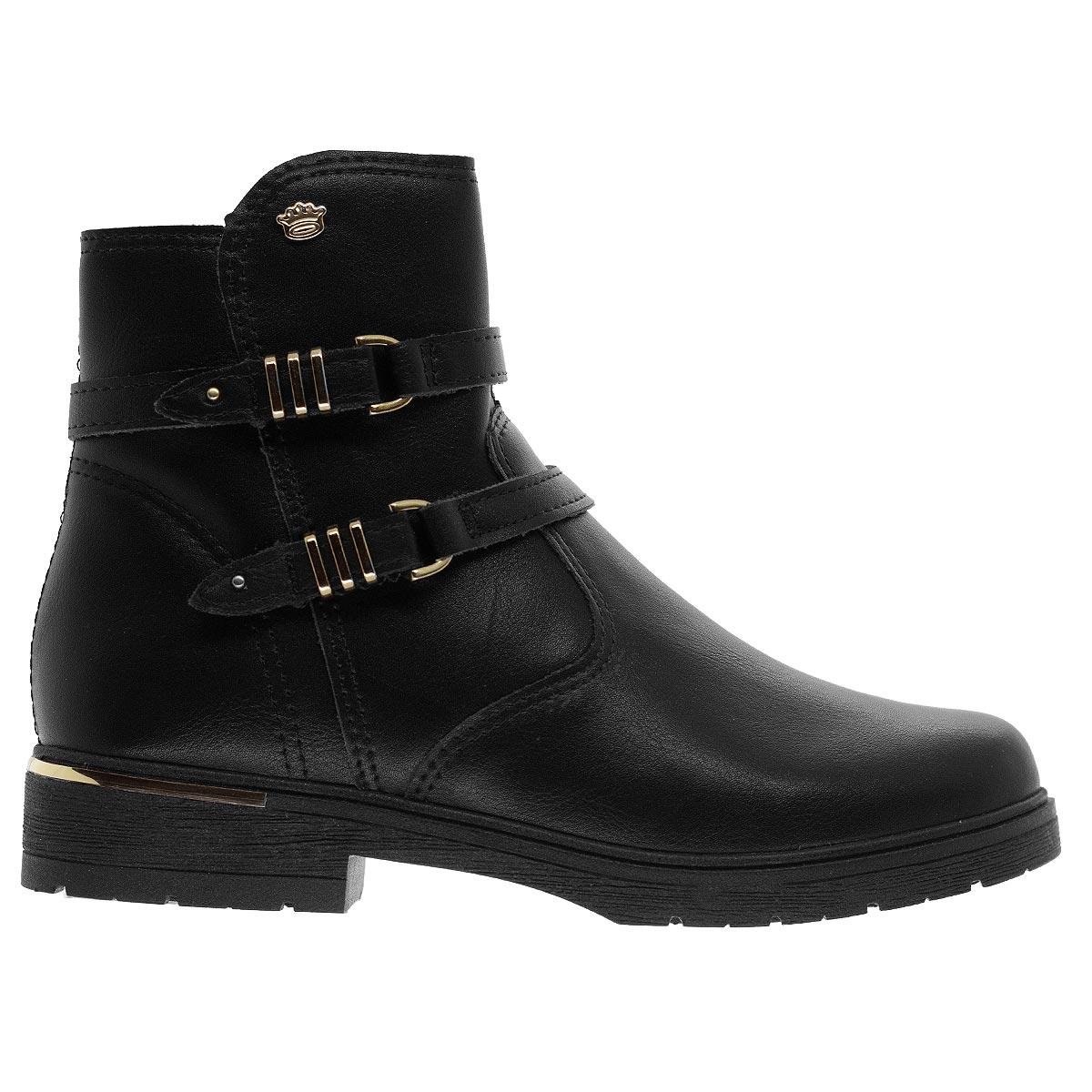 Bota Cano Curto Infantil Menina Pink Cats V6071 Preta