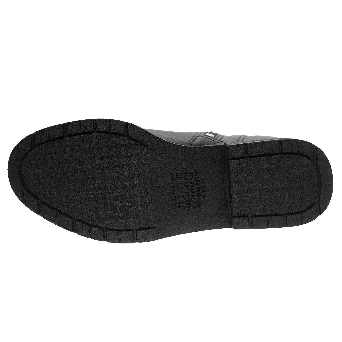 Bota Cano Curto Infantil Menina Pink Cats V6071 Preta Preto 4