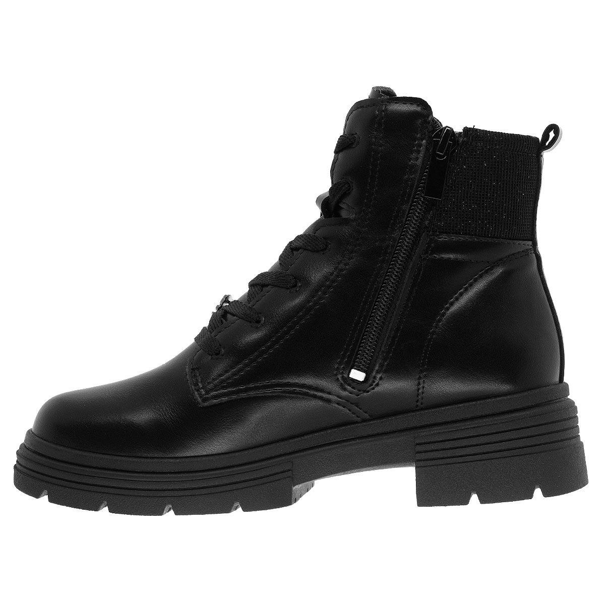 Bota Coturno Infantil Menina Pink Cats V6081 Preta Preto 2