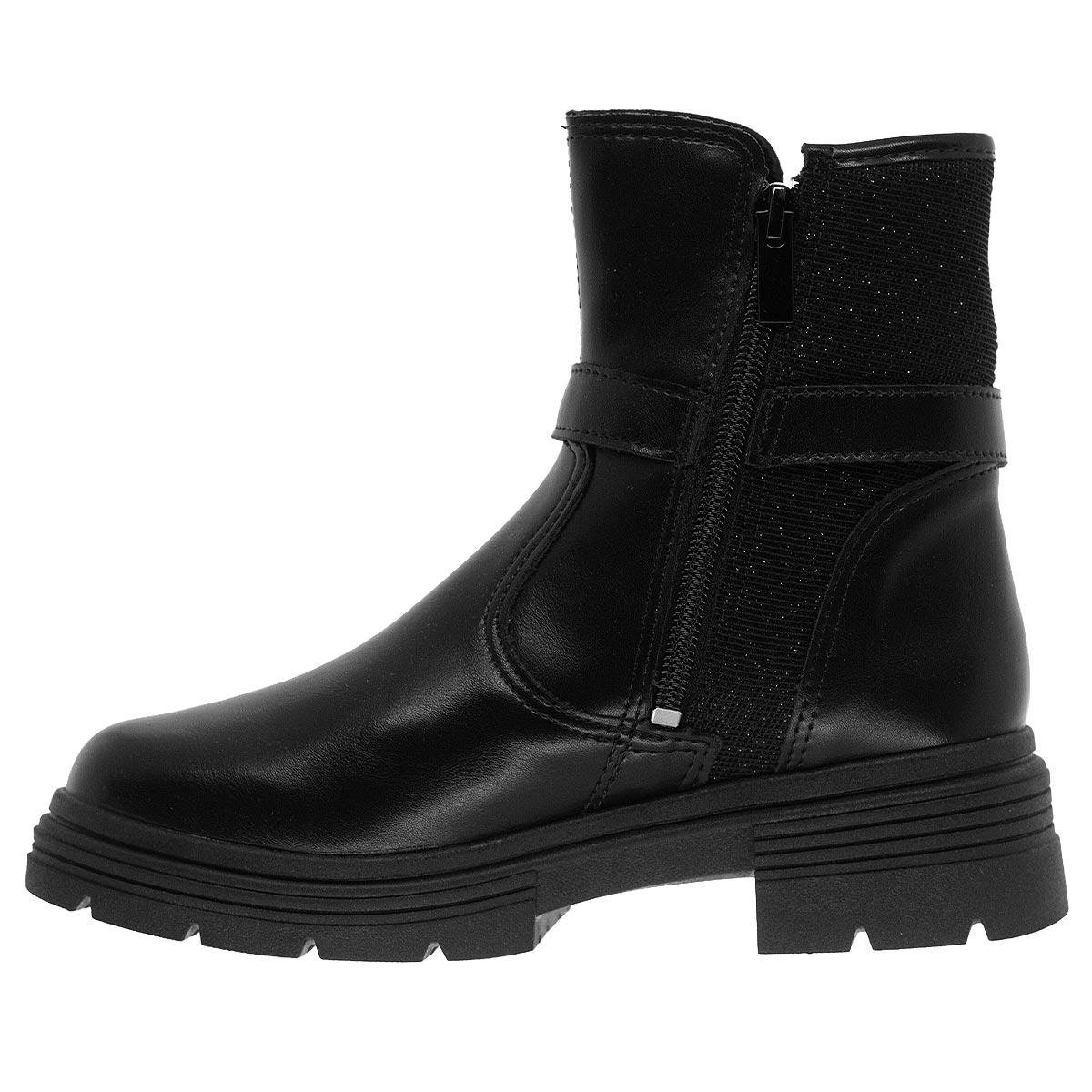 Bota Cano Curto Infantil Menina Pink Cats V6082 Preta Preto 2
