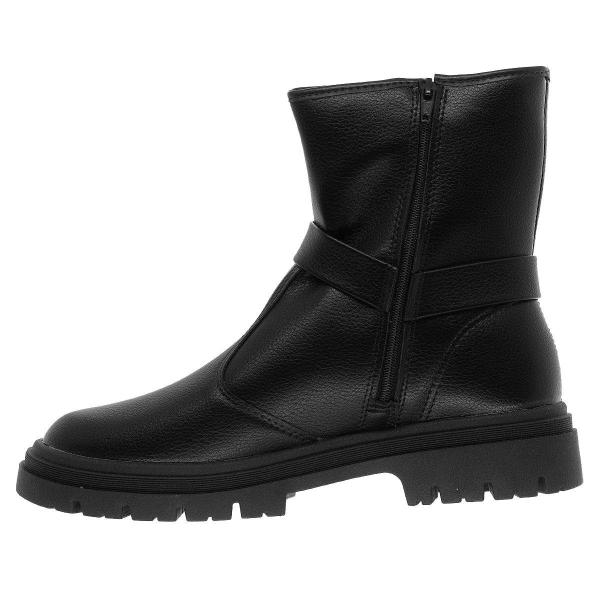 Bota Cano Médio Feminina Tratorado Moleca 5344.209 Preto Preto 2